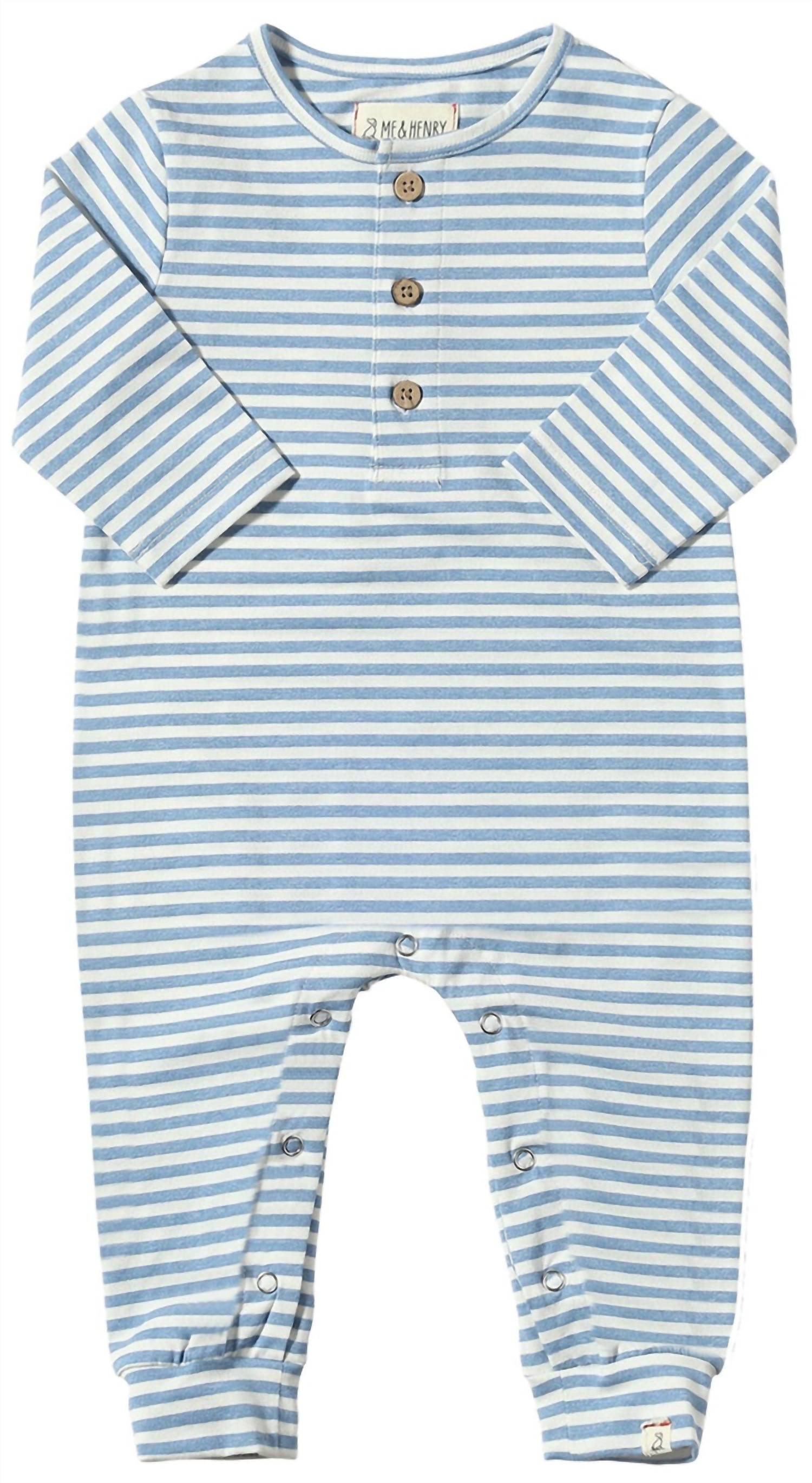 Me & Henry - Boy's Mason Stripe Romper