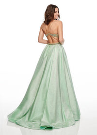 Rachel Allan - Shimmer Woven Beaded Princess Gown