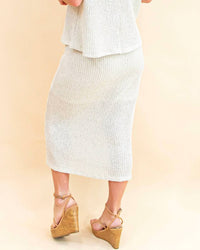 Gilli - Irene Textured Knit Midi Skirt