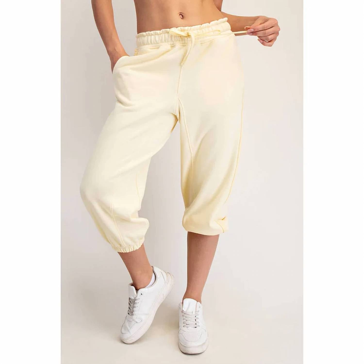 Rae Mode - French Terry Cropped Jogger Pants