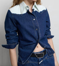 Closed - Denim Western Bleached Button Down Shirt