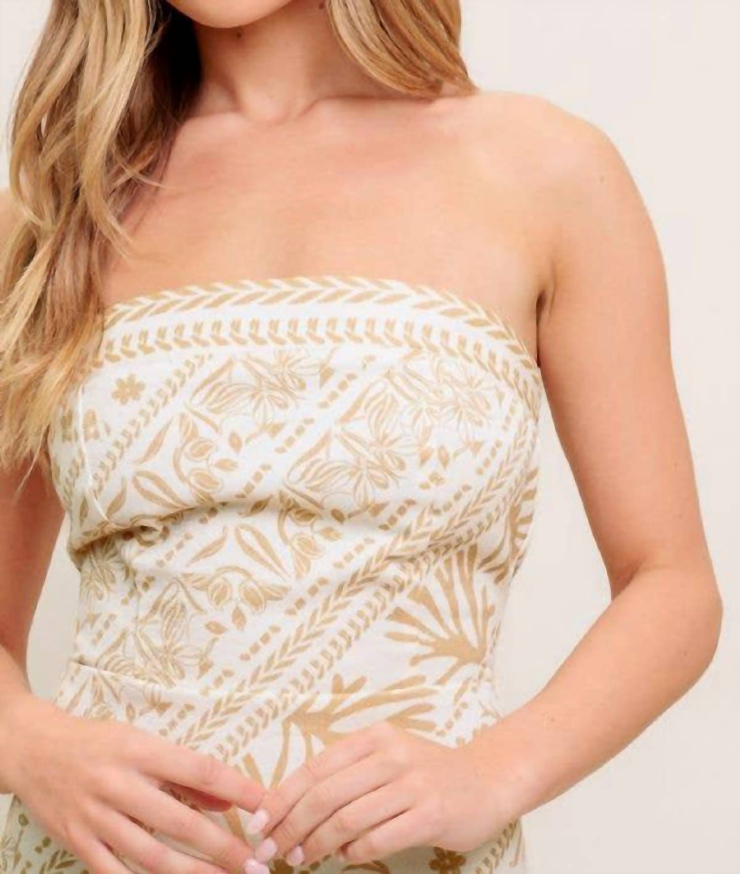 Flying Tomato - The Mackenna Strapless Midi Dress