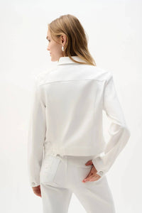 Joseph Ribkoff - Lace Embroidered Denim Jacket