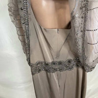 Marsoni by Colors Women’s Jeweled Cape Gown in mink - women's dress - view 7