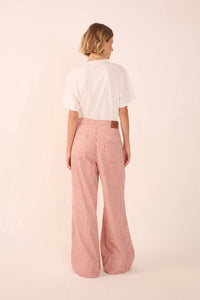 Dress To - Striped Twill Wide Leg Pants