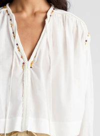 A.L.C. Jodie Cotton Top in white - women's blouse - view 4