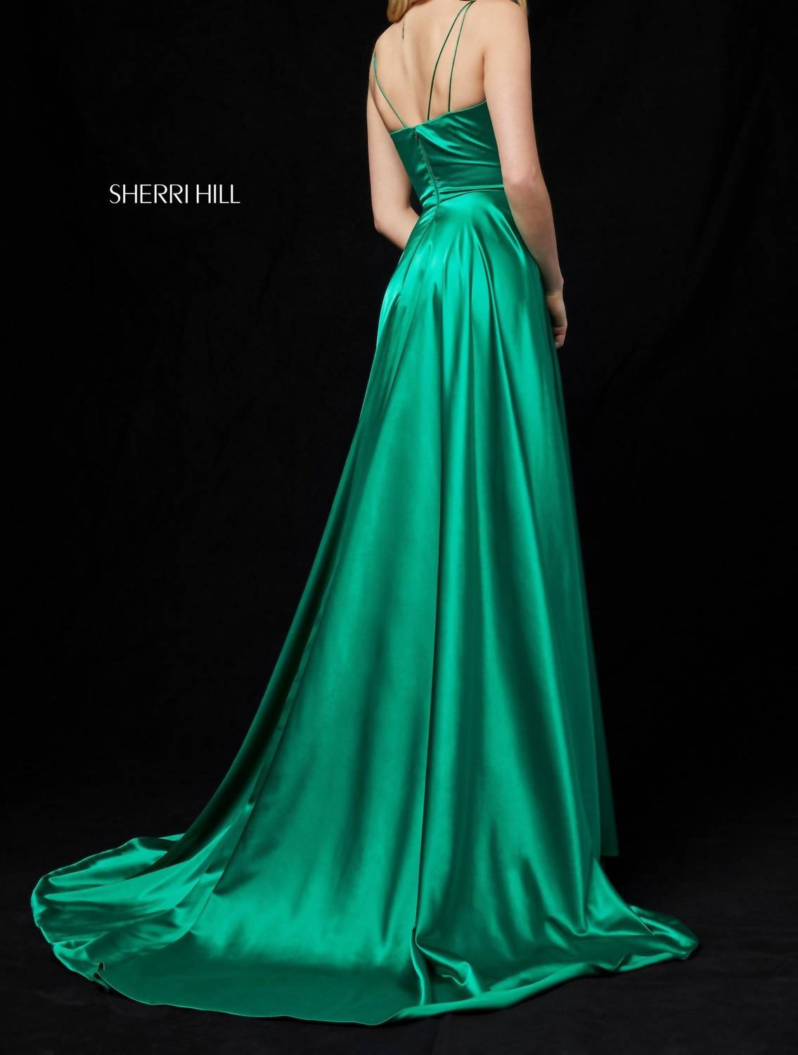 Sherri Hill - V-neck Silk Gown