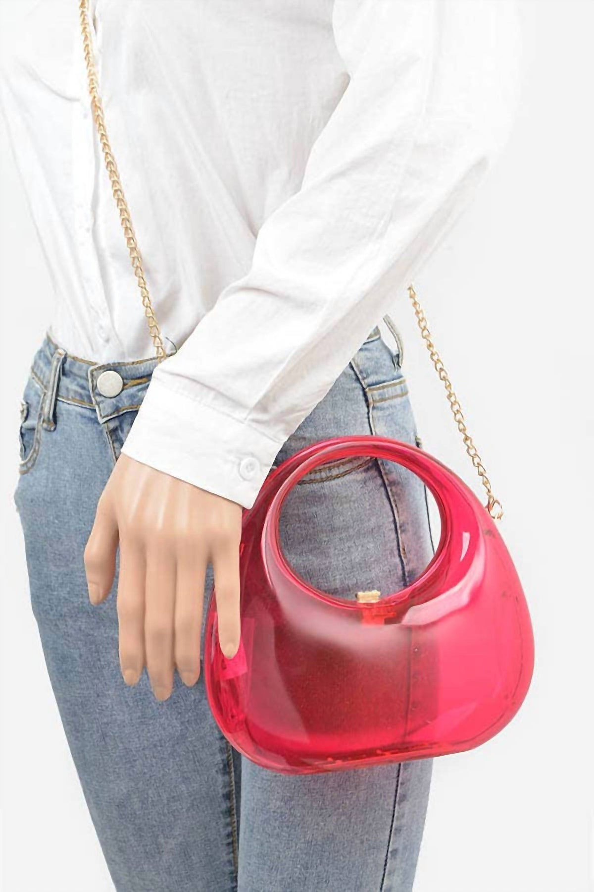 3Am By H&D Accessories - Women's Transparent Acrylic Clutch Bag