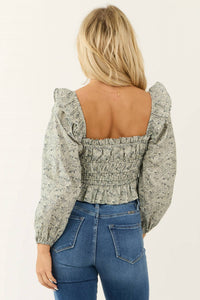 Aureum - Toile Print Ruffle Top
