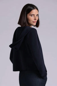 Minnie Rose - Cotton Shaker Hooded Flyaway Cardigan