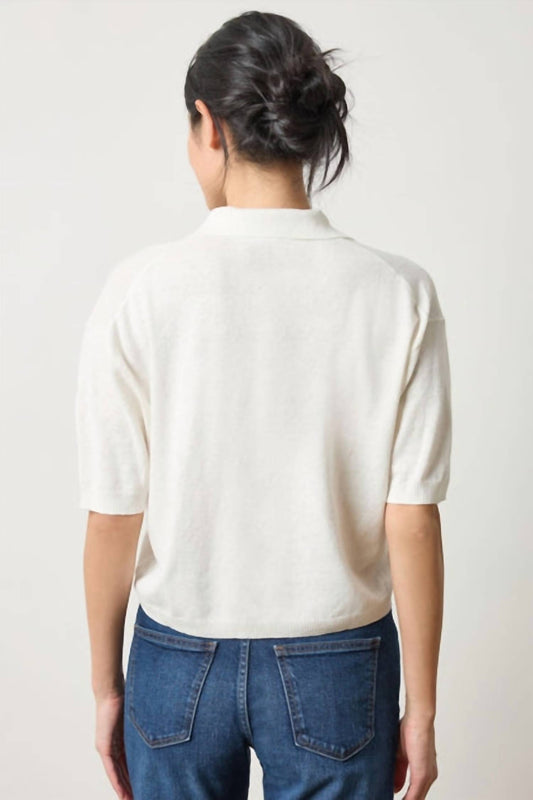 Lilla P - Drop Shoulder Polo Sweater
