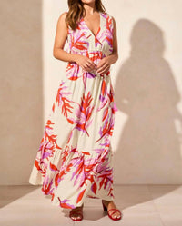Tribal - Drawcord Waist Maxi Dress