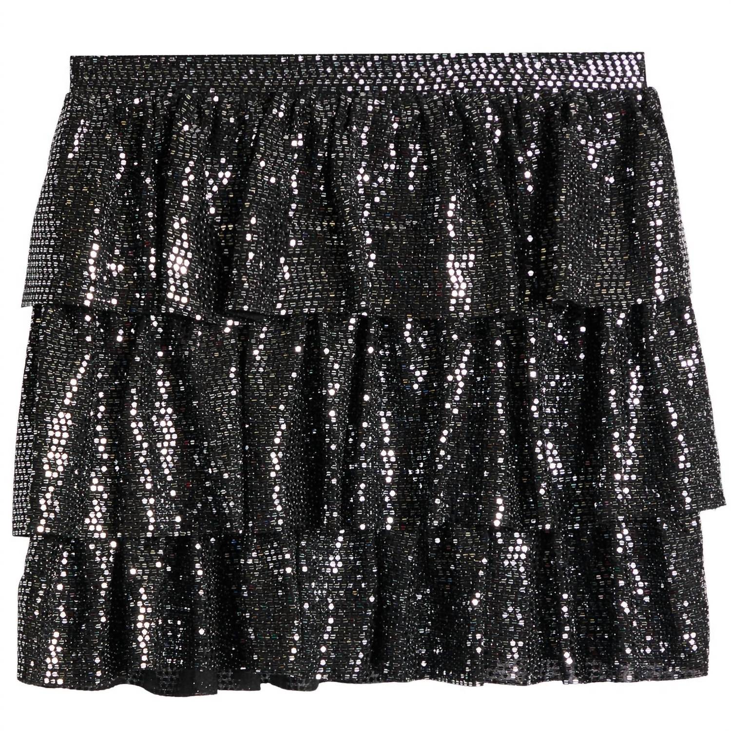Mia - Girls' Metallic Layered Skirt