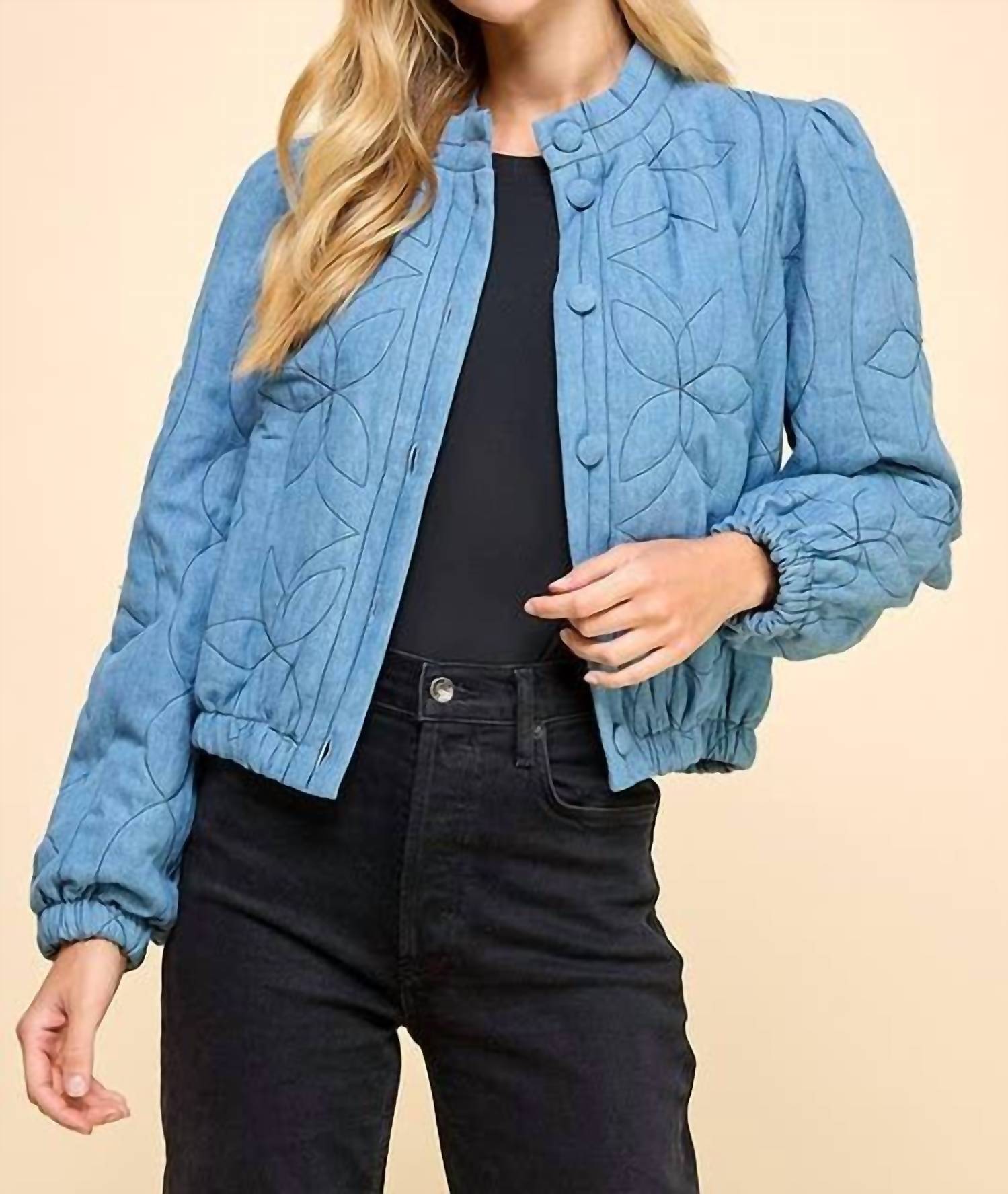 Tcec - Quilted Side Pockets Jacket