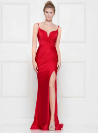 Colors Dress - Ruched Bodice Lycra Gown