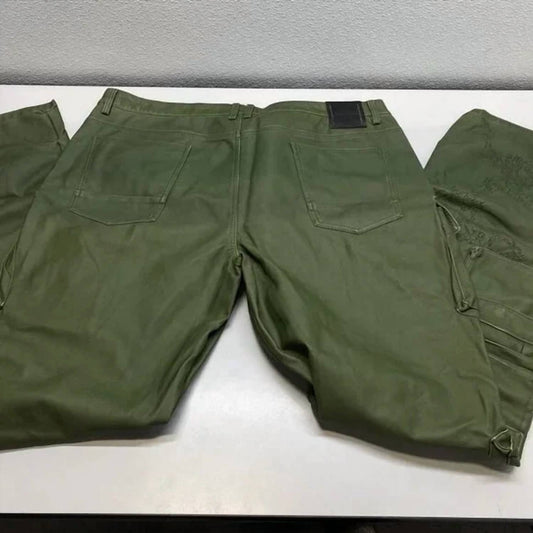 Smoke Rise - Men's Stacked Utility Vegan Leather Pant