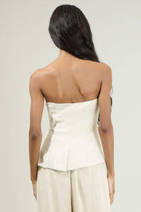 Sugarlips - Candida Strapless Button Up Top