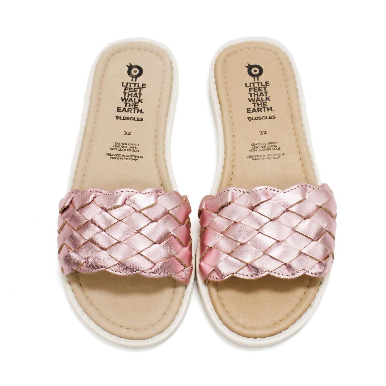 Oldsoles - Girl's Puff Leather Slides