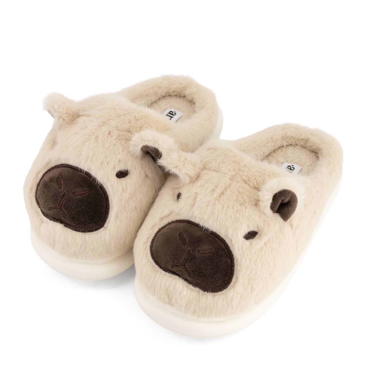 Andrea Women’s Cozy Animal Slippers With Plush Faux Fur in beige - women's shoe - view 4