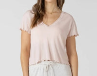 Dex - Lace Trim Waffle Top