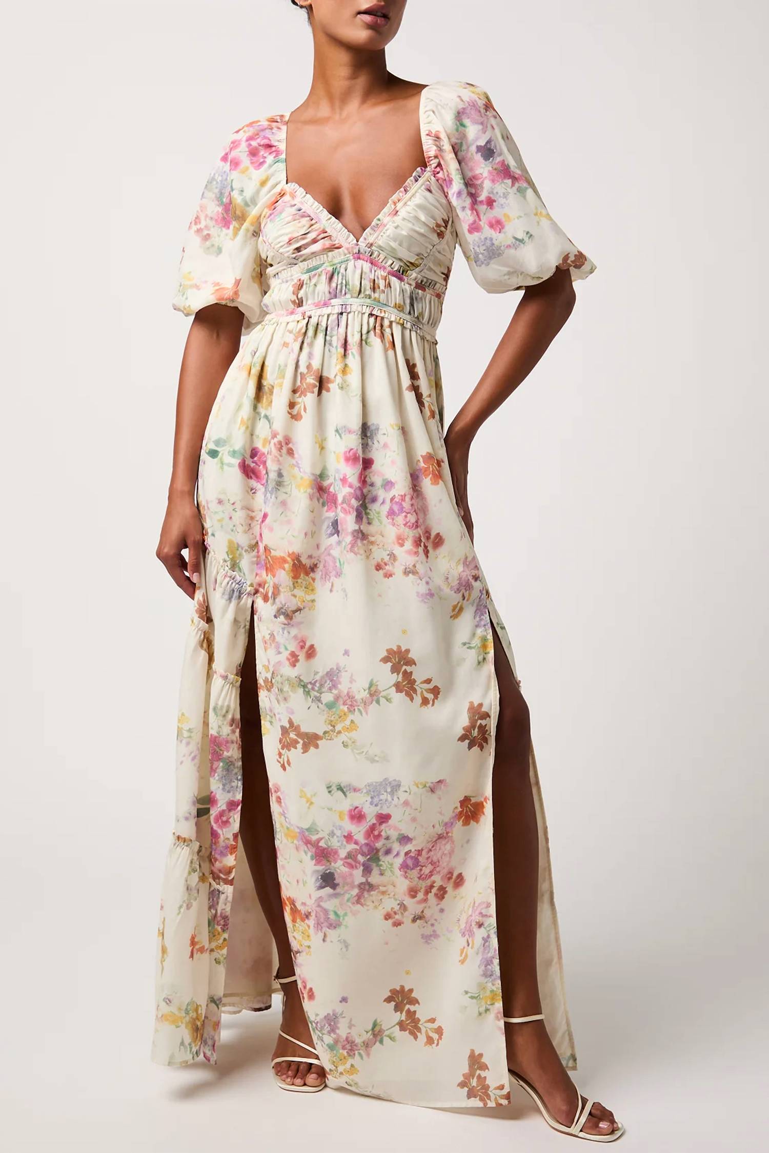 Lulus - Madison Ruched Bodice Maxi Dress