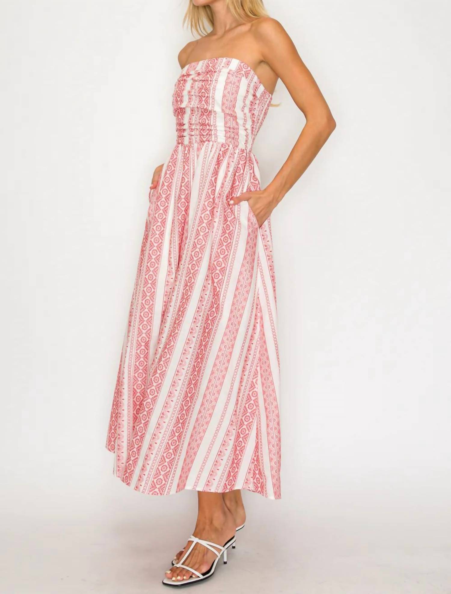 Meet Me In Santorini - Tube Midi Dress
