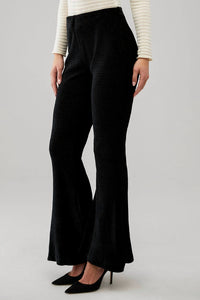 Free People Charming Velvet Flare Pants in black - women's pants - alternate view
