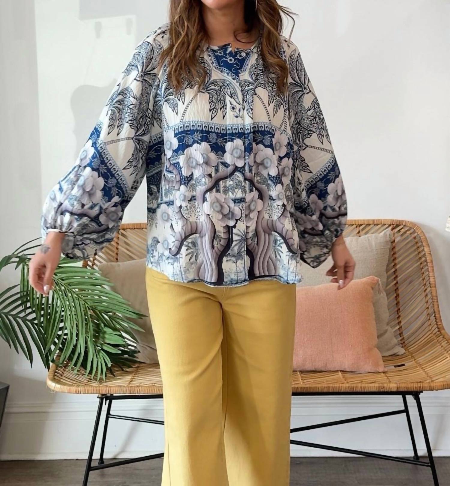 Entro - Chloe Balloon Sleeve Top