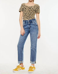 Kancan - Girls' Kate High Rise Slim Straight Jeans