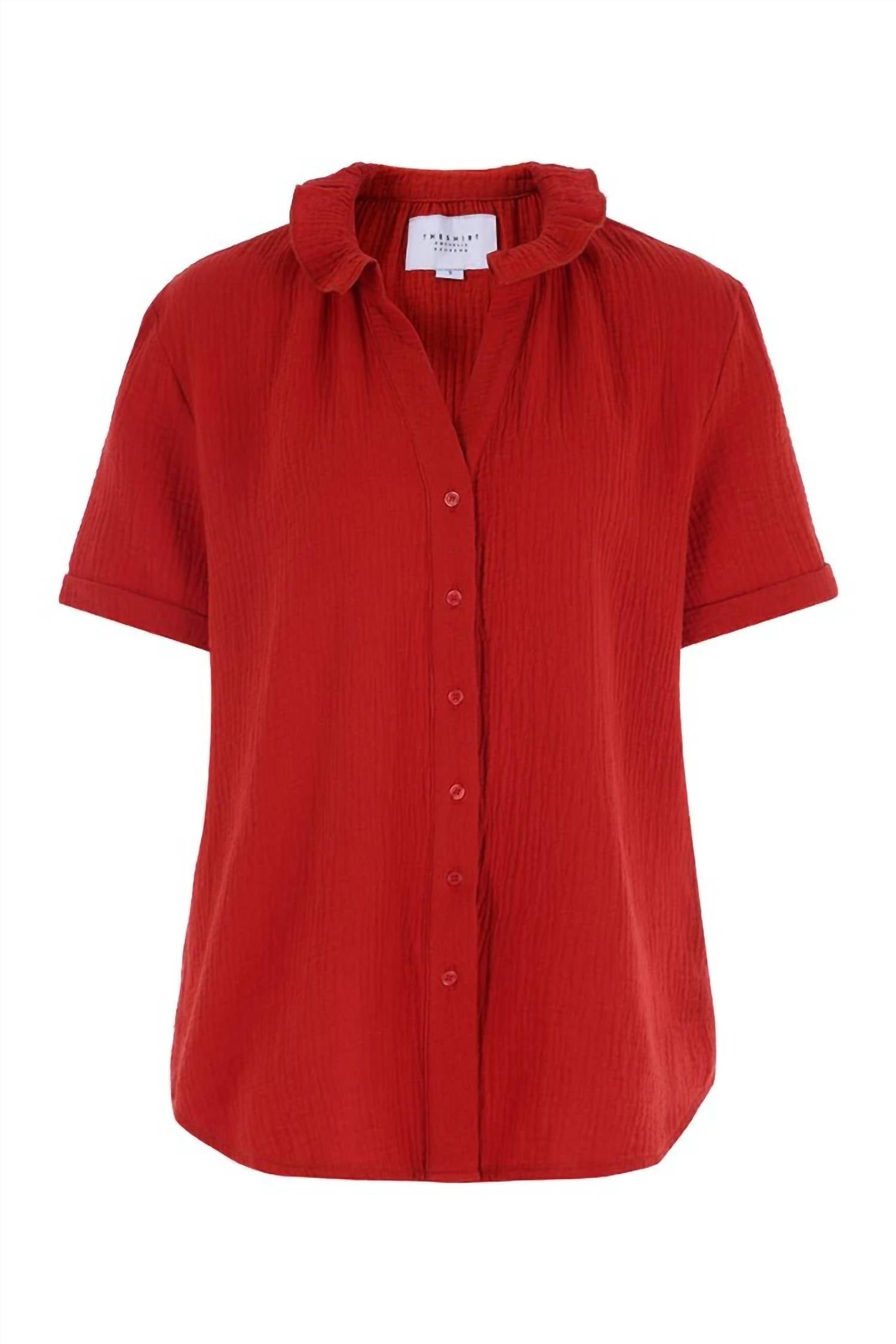 The Shirt - Short Sleeve Loose Back Shirt Gauze