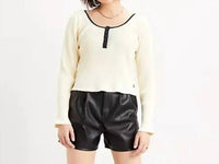 Levi'S - High Rise Faux Leather Shorts