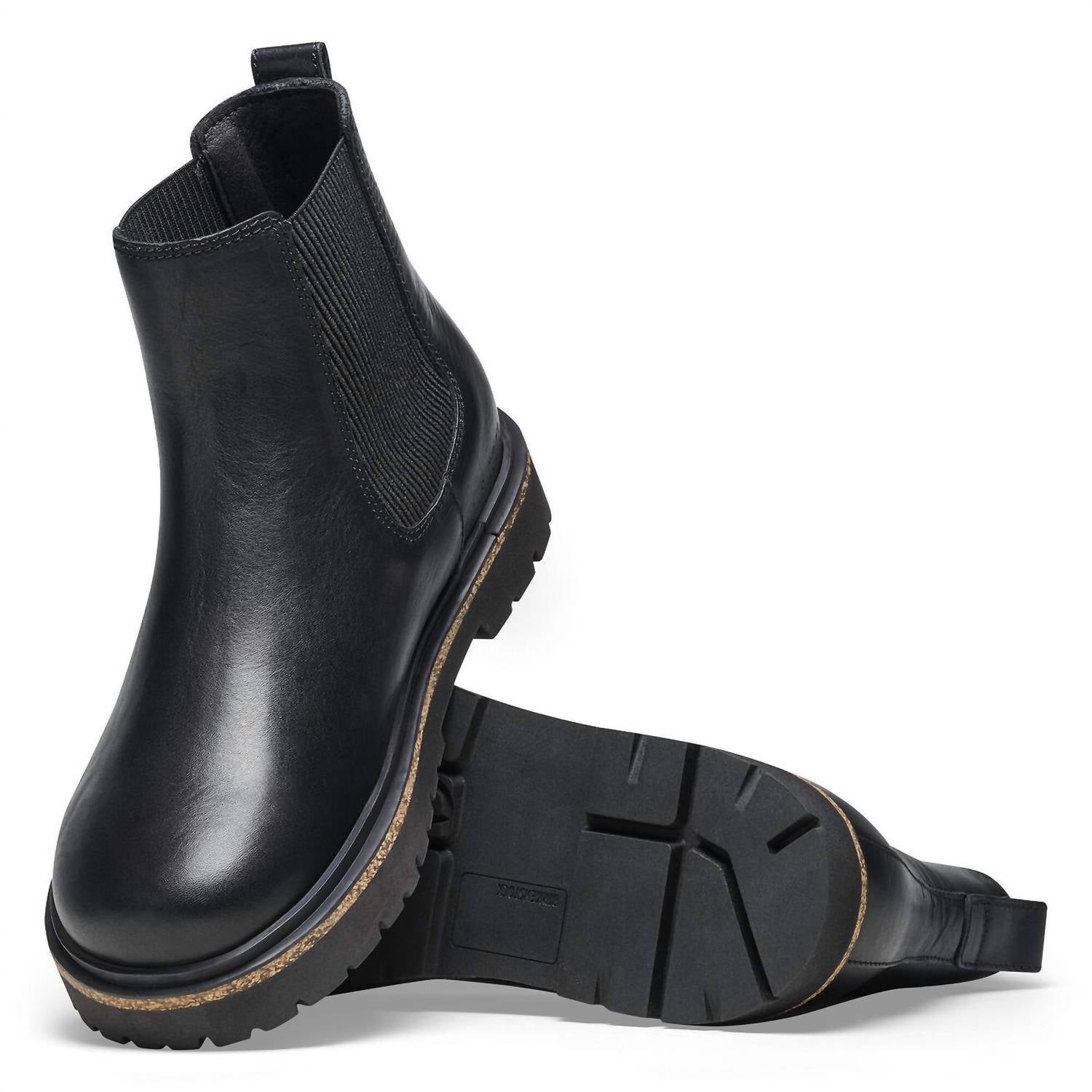 BIRKENSTOCK Women's Highwood Slip On Leather Boot in black - women's shoe - view 4