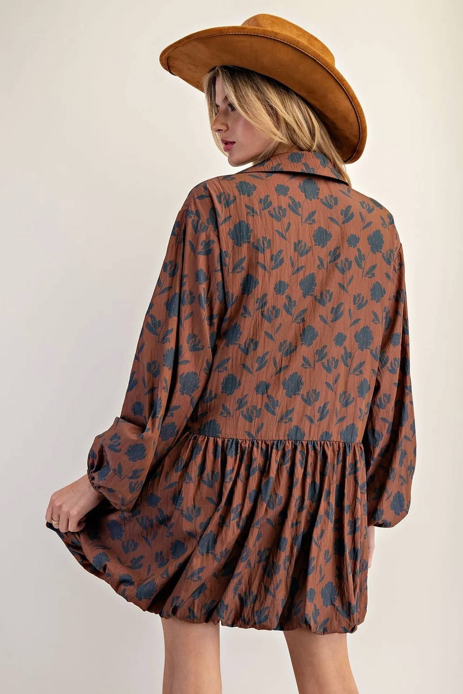 Ee:Some - Calista Printed Bubble Hem Dress