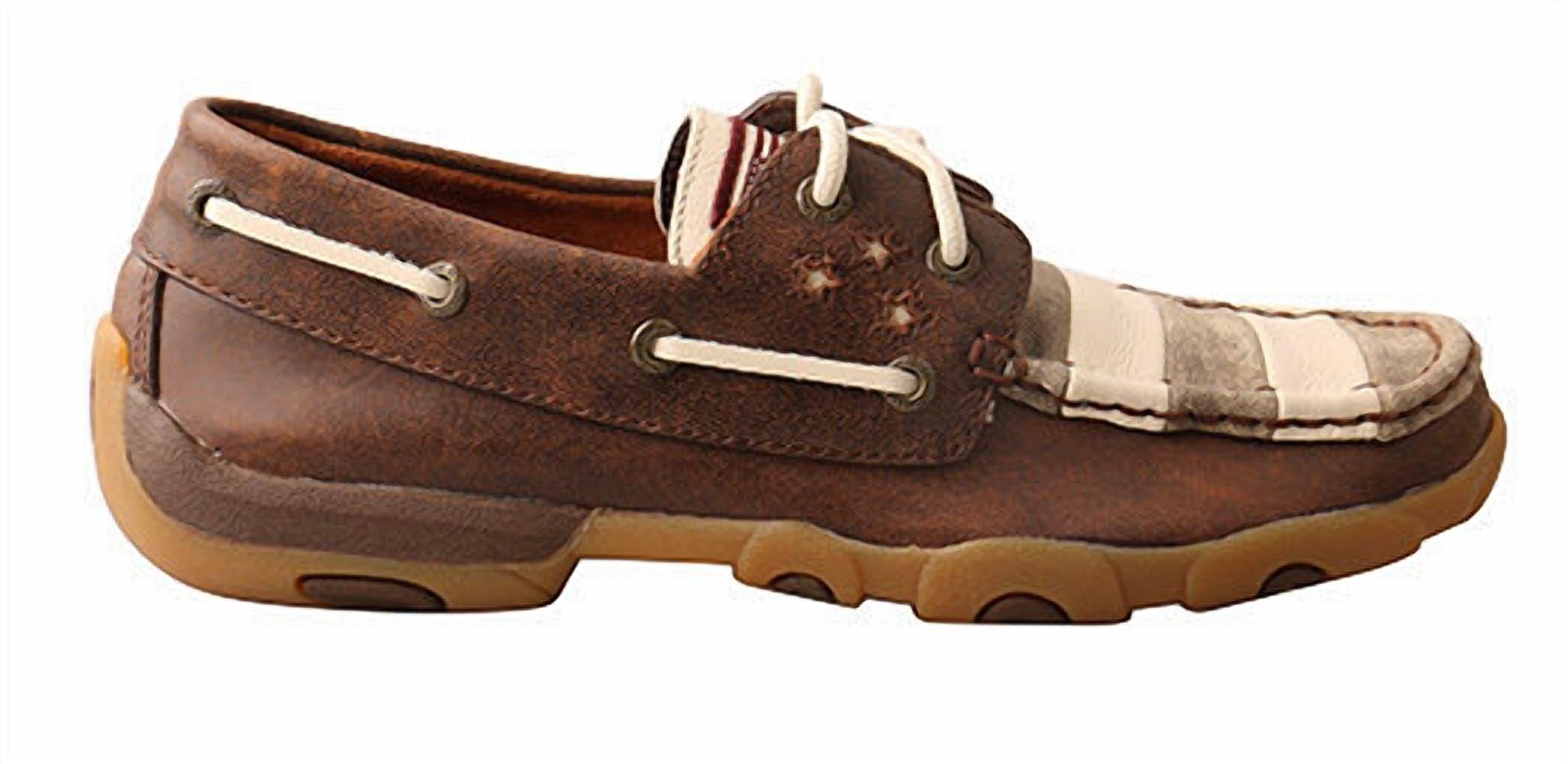 TWISTED X Women's Driving Moccasin in patriotic - women's shoe - alternate view