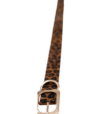 Nonchalant Label Women's Vince Leather Belt in cheetah - women's accessory - detail view