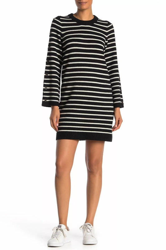 Madewell - Button Sleeve Striped Wool Sweater Dress