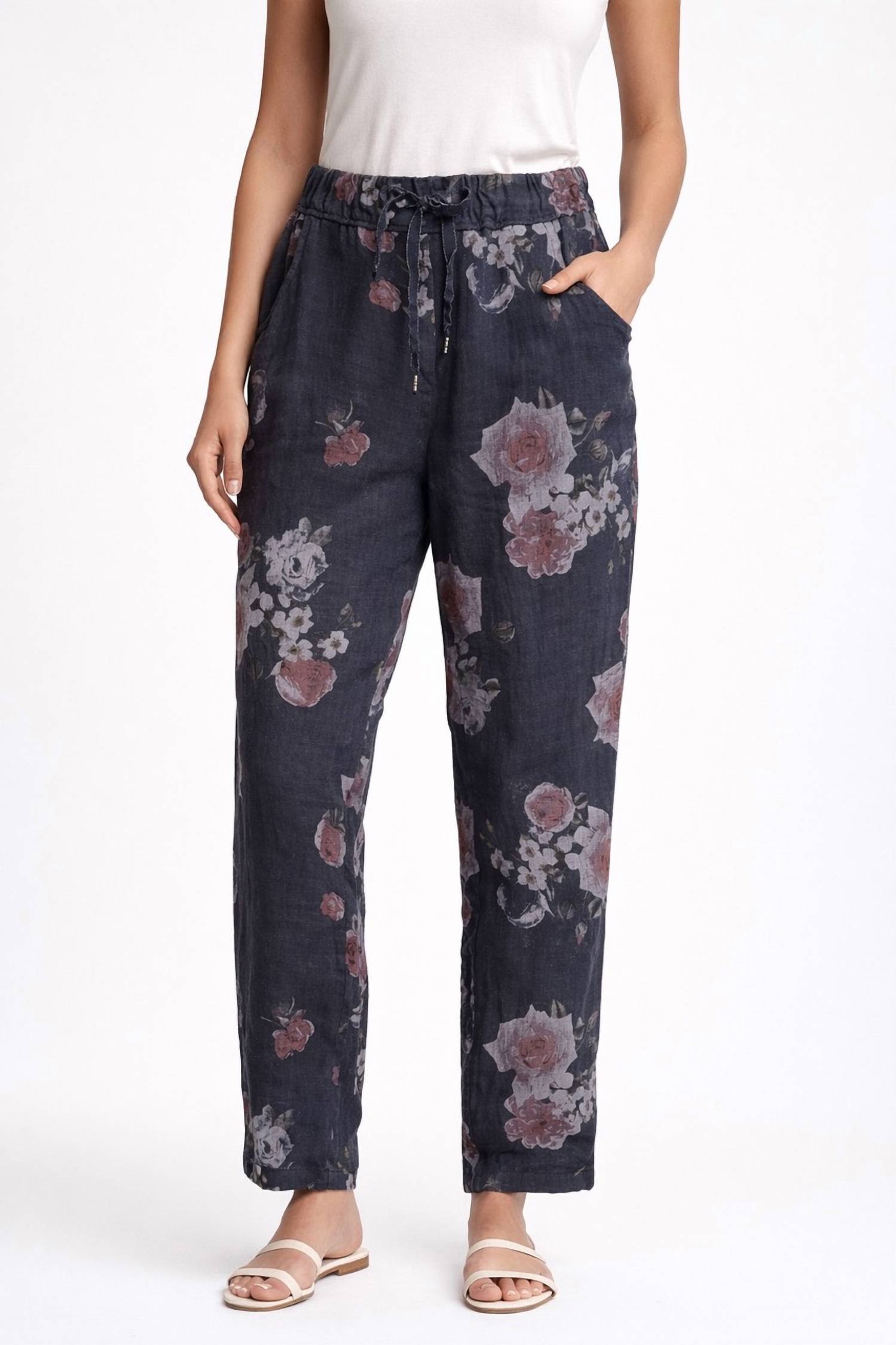 Tempo Paris - Floral Linen Pant