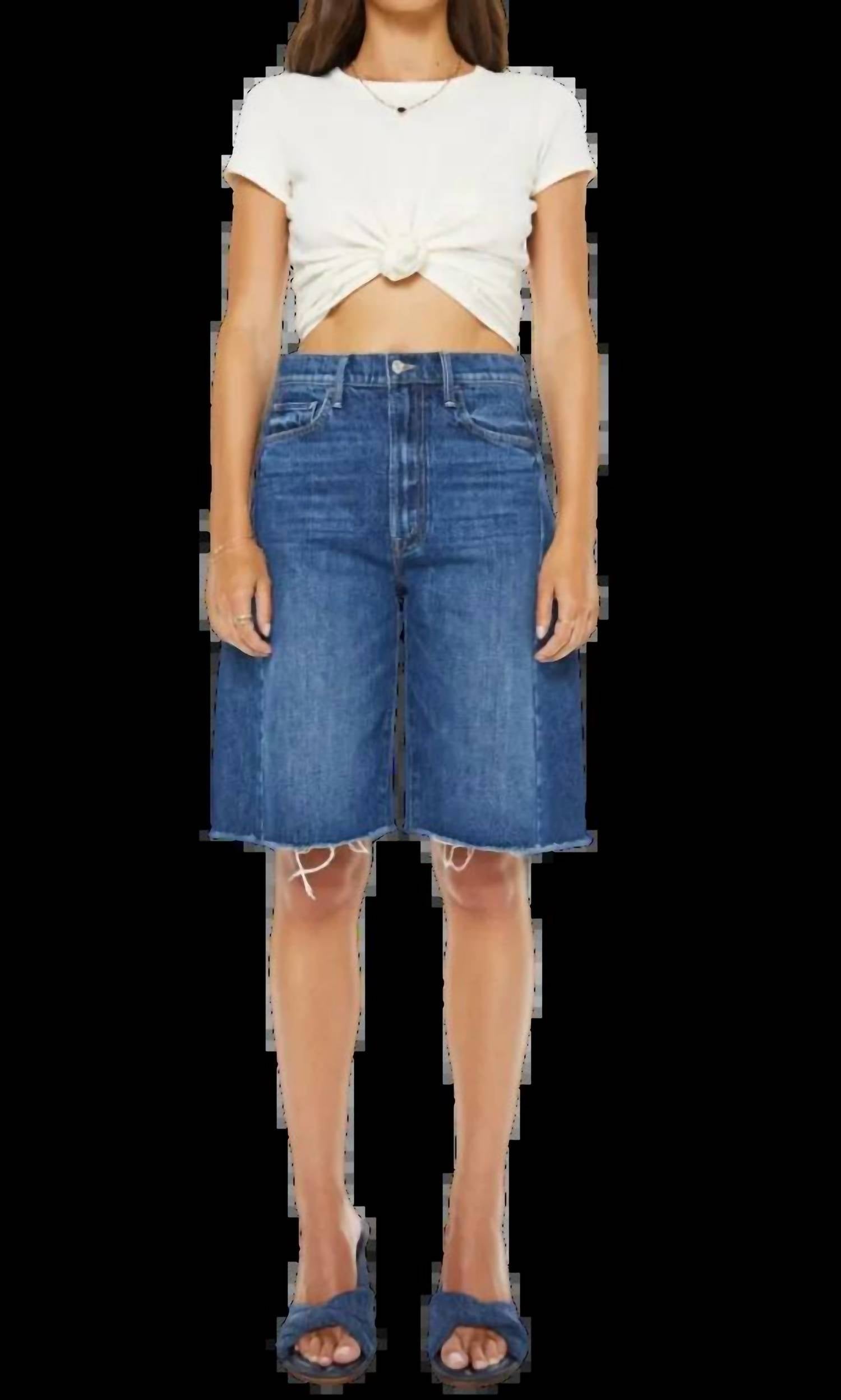 Mother - The Half Pipe Bermuda Fray Denim Short