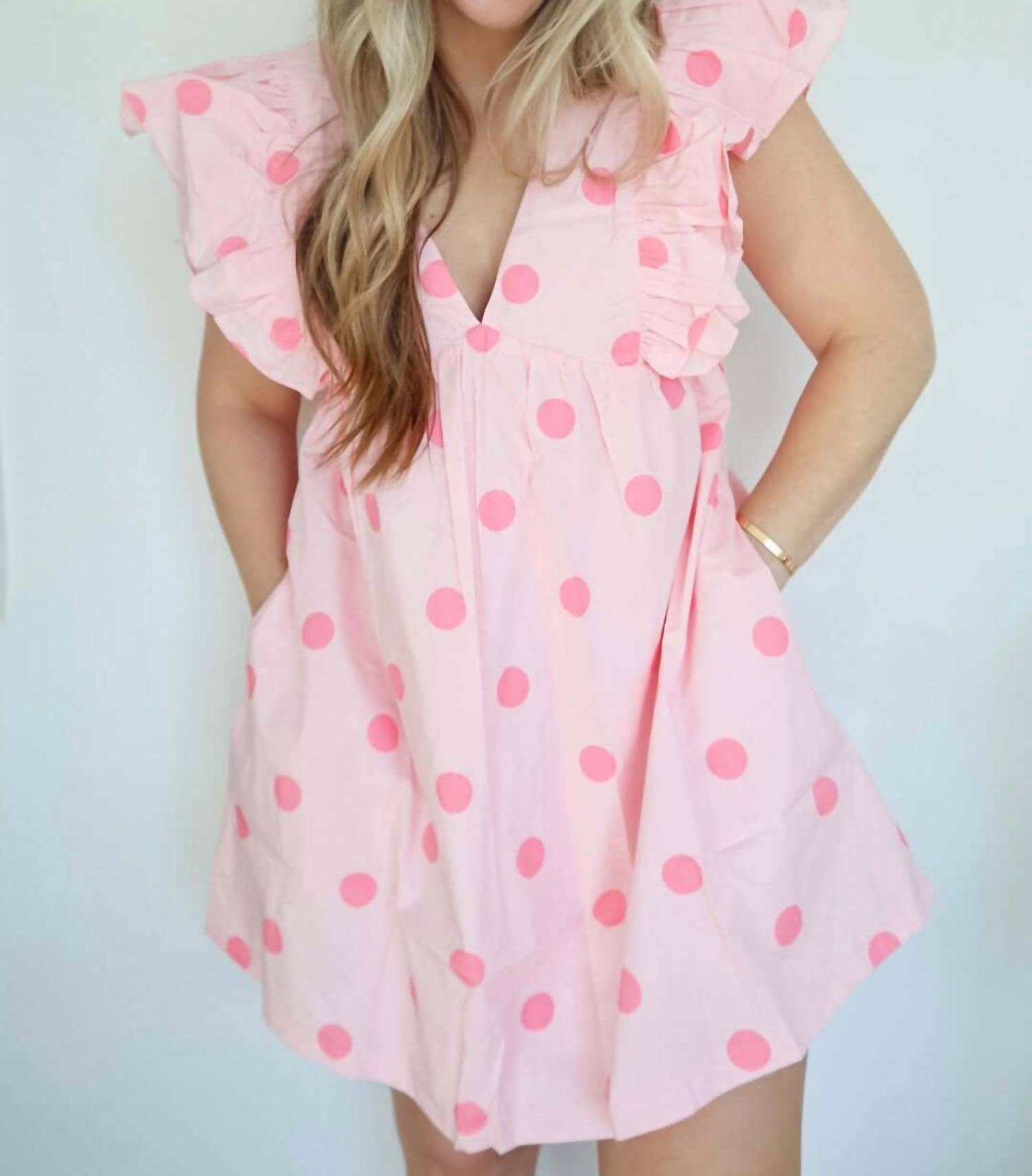 Day + Moon - Rosie Polka Dot Ruffle Sleeve Mini Dress