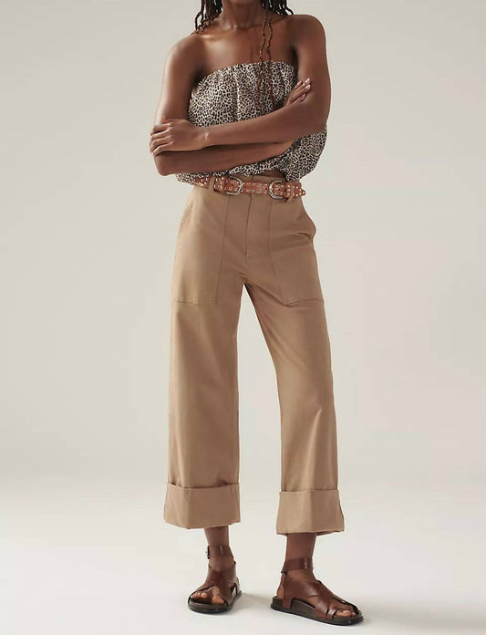Pistola - Maya High-rise Cuffed Hem Wide-leg Pants