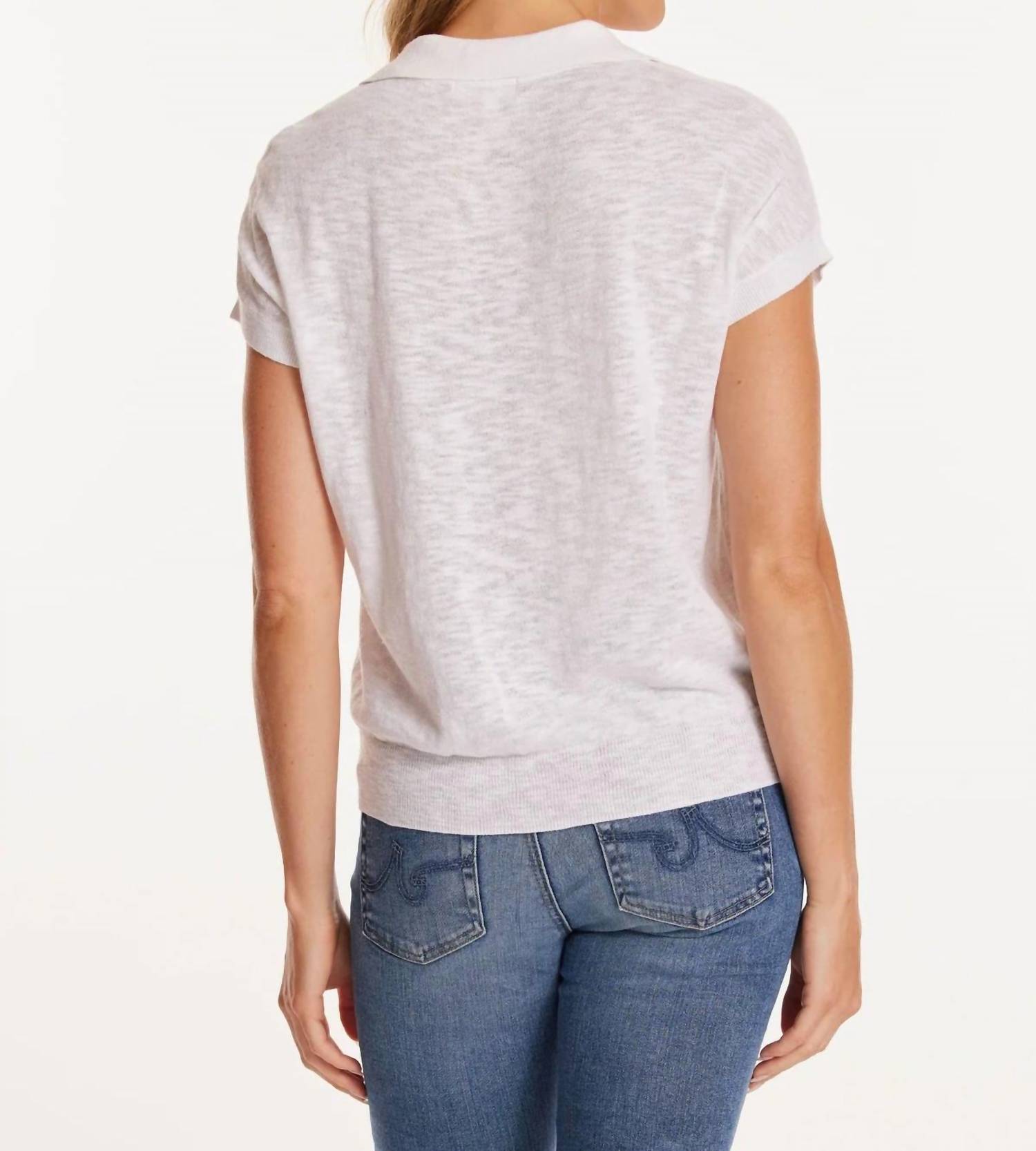 Mododoc - Short Sleeve Polo Sweater Top