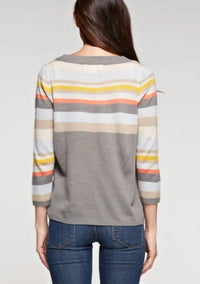 Lovestitch - Retro Pullover Striped Crewneck Sweater