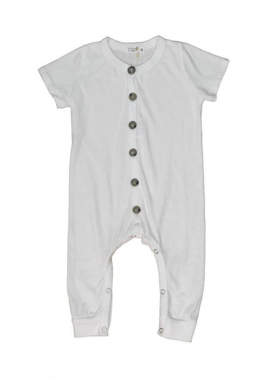 Cozii - Baby Short Sleeves Button Footie