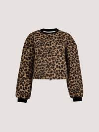 Apricot - Leopard Boucle Tie Top