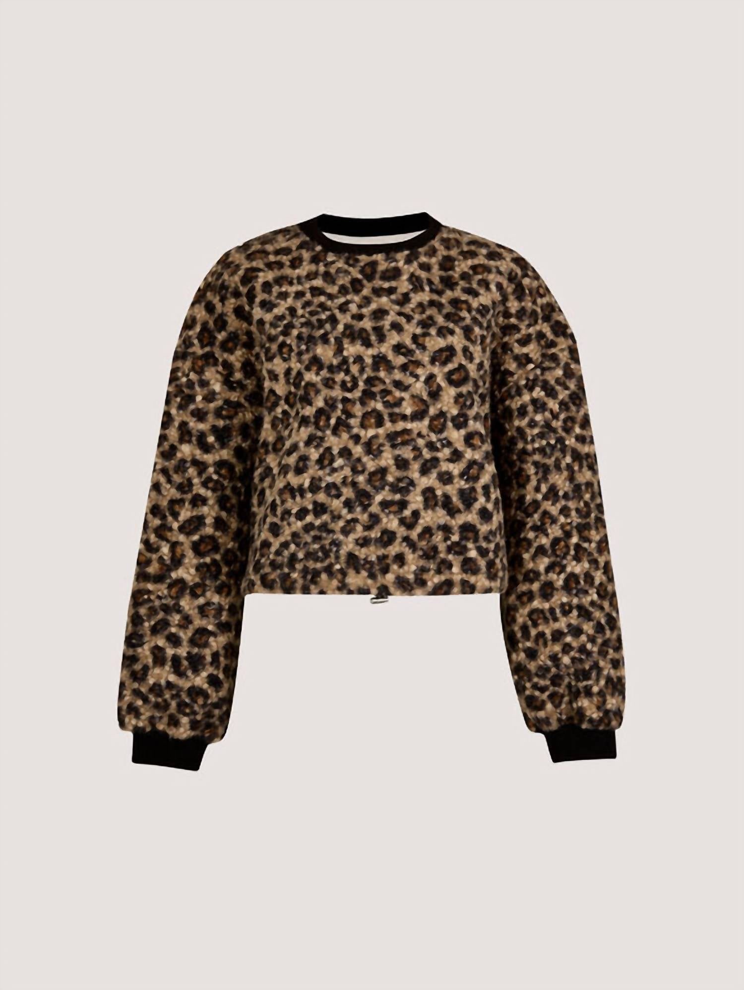 Apricot - Leopard Boucle Tie Top