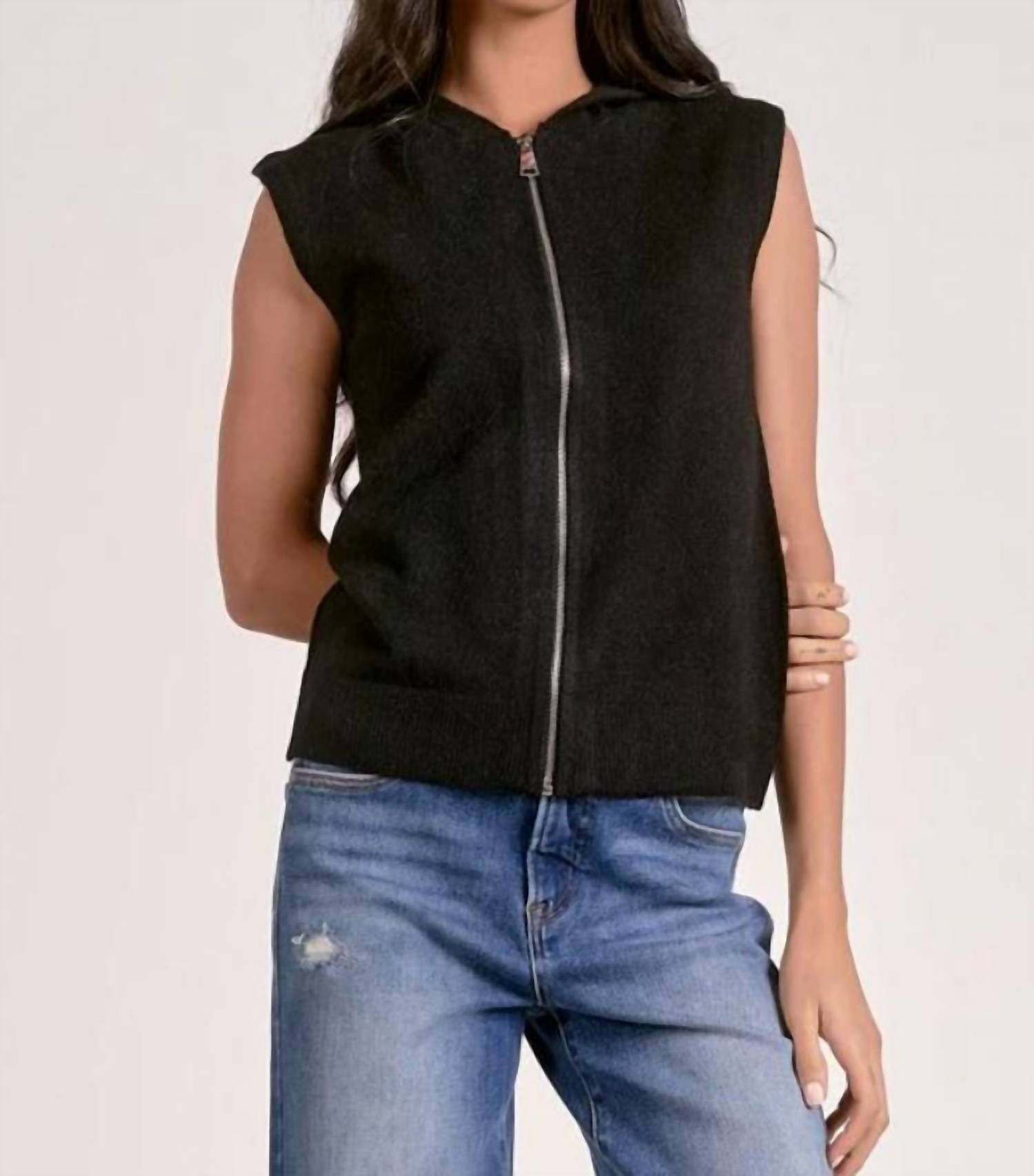Elan - Bridgette Sleeveless Hoodie