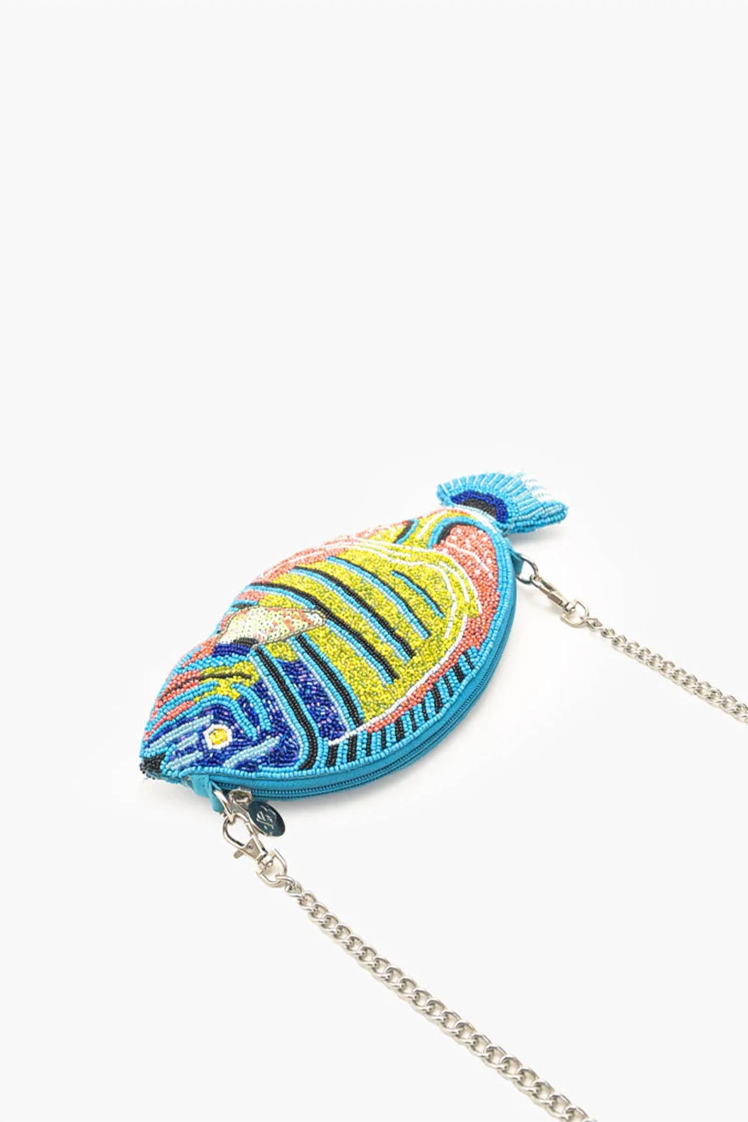 America & Beyond - Embellished Royal Fish Clutch