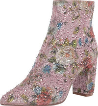 Betsey Johnson Women's Cady Floral Bootie in pink - women's shoe - alternate view