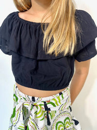 SKEMO Girls' Dominica Top in black - kids' blouse