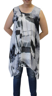 Lv Collection - Abstract Sleeveless Patchwork Top